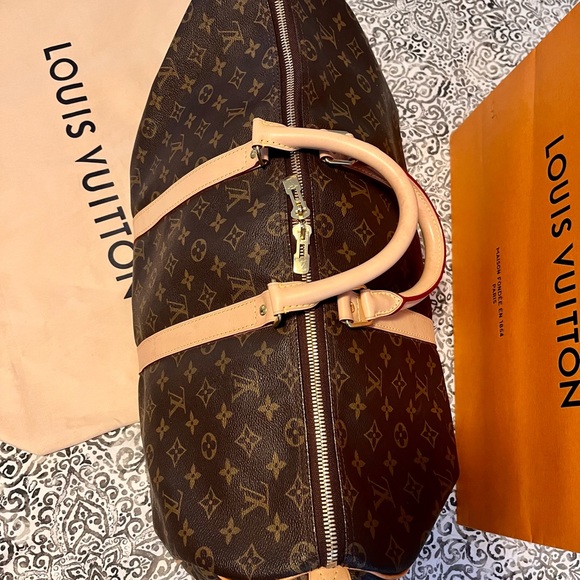 Authentic Louis Vuitton Keepall 50. New zipper, handles, chapes and body bands. - Picture 15 of 16